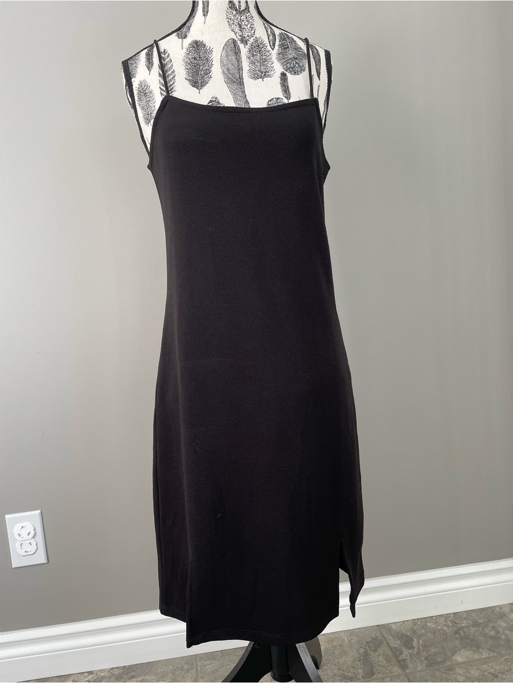 Vero Moda Black Satin Label Slip Dress